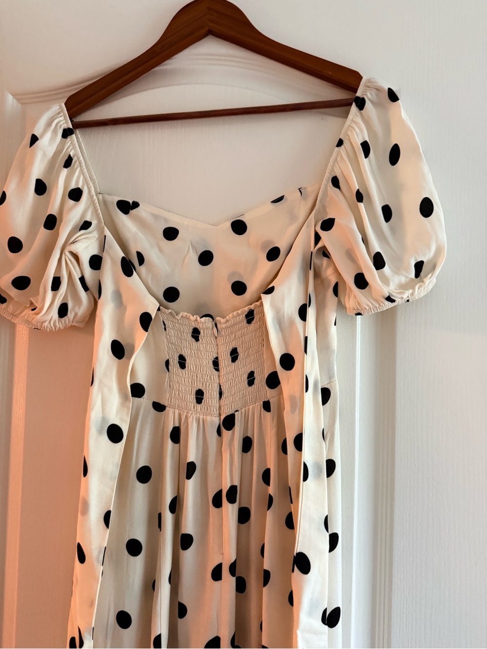 Reformation Mylah Dress White Polka Dot - Picture 4 of 10